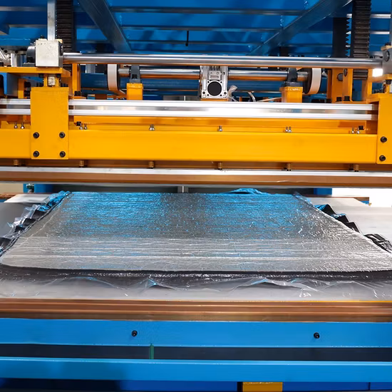 Automatische Matratzenrollenverpackungsmaschine für Schaumstoff-/Latex- und Federkernmatratzen